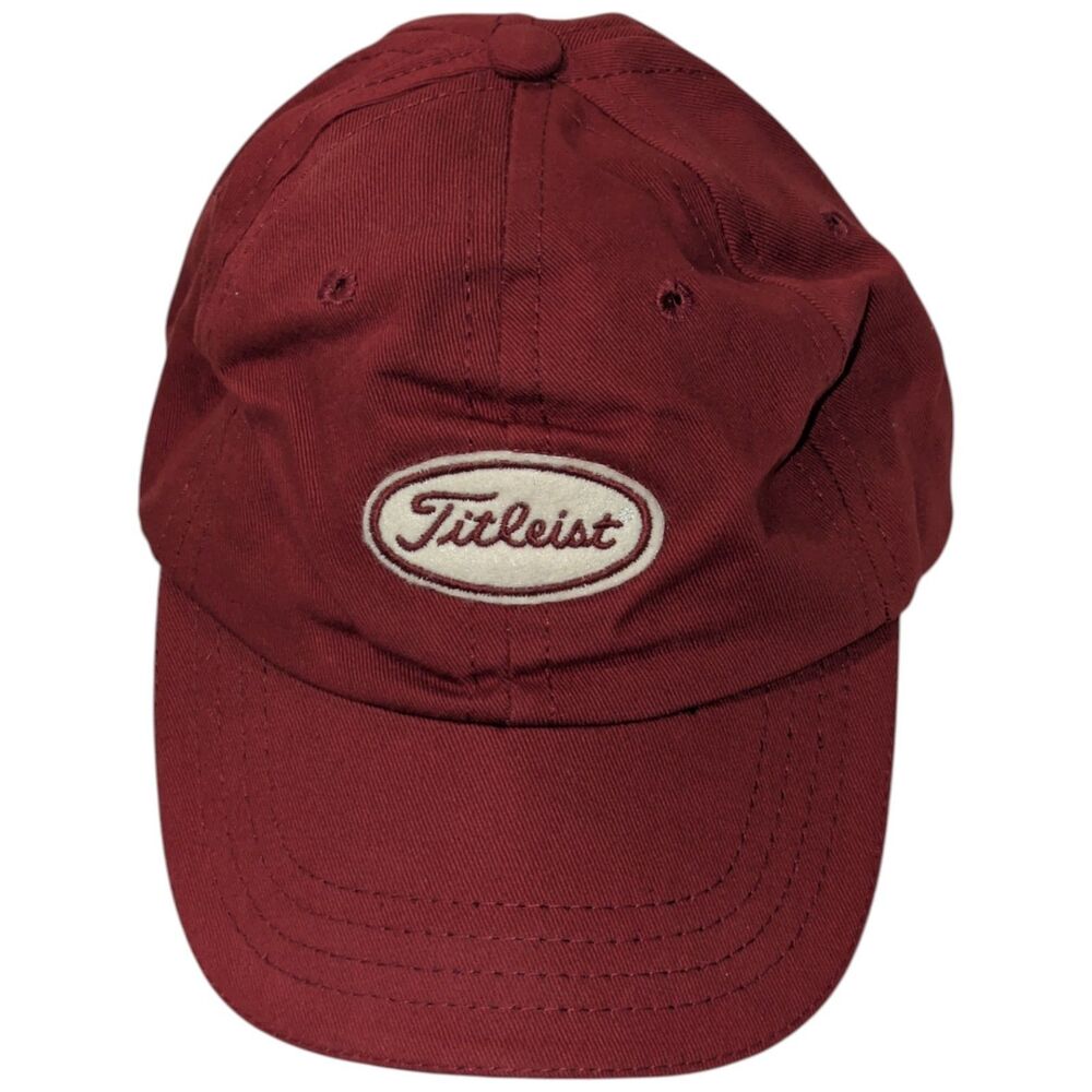 Titleist Red Golf Hat Cap Youth Embroidered Logo Adjustable NWT